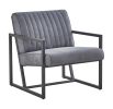 Modern design high quality fabric (GREY)+ steel armchair, for Kitchen, Dining, Bedroom, Living Room