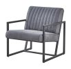 Modern design high quality fabric (GREY)+ steel armchair, for Kitchen, Dining, Bedroom, Living Room