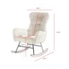 Pink velvet rocking chair