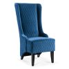 23.03''Wide High-Back Velvet Accent Chair, Comfy High Wingback Chair, Living Room Chair with Soft Padded & Wooden Legs, Modern Side Chair for Living R
