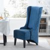 23.03''Wide High-Back Velvet Accent Chair, Comfy High Wingback Chair, Living Room Chair with Soft Padded & Wooden Legs, Modern Side Chair for Living R
