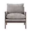 Mid-Century Modern Velvet Accent Chair,Leisure Chair with Solid Wood and Thick Seat Cushion for Living Room,Bedroom,Studio,Grey