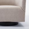 Garland Oatmeal Wood Base Swivel Chair