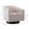 Garland Oatmeal Wood Base Swivel Chair