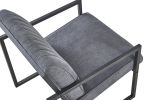 Modern design high quality fabric (GREY)+ steel armchair, for Kitchen, Dining, Bedroom, Living Room