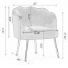 Shell Shape Velvet Fabric Armchair Accent Chair With Gold Legs For Living Room Bedroom; Creme White