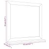 Wall Mirror 21.7"x21.7" Solid Wood Walnut