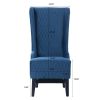 23.03''Wide High-Back Velvet Accent Chair, Comfy High Wingback Chair, Living Room Chair with Soft Padded & Wooden Legs, Modern Side Chair for Living R