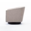 Garland Oatmeal Wood Base Swivel Chair