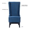 23.03''Wide High-Back Velvet Accent Chair, Comfy High Wingback Chair, Living Room Chair with Soft Padded & Wooden Legs, Modern Side Chair for Living R
