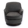 Richfield Charcoal Wood Base Swivel Chair