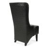 23.03" Wide Faux Leather High-Back Accent Chair, Comfy High Wingback Chair, Living Room Chair with Soft Padded & Wooden Legs, Modern Side Chair for Li