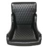 23.03" Wide Faux Leather High-Back Accent Chair, Comfy High Wingback Chair, Living Room Chair with Soft Padded & Wooden Legs, Modern Side Chair for Li