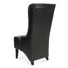 23.03" Wide Faux Leather High-Back Accent Chair, Comfy High Wingback Chair, Living Room Chair with Soft Padded & Wooden Legs, Modern Side Chair for Li