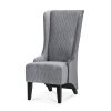 23.03" Wide High-Back Velvet Accent Chair, Comfy High Wingback Chair, Living Room Chair with Soft Padded & Wooden Legs, Modern Side Chair for Living R