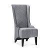 23.03" Wide High-Back Velvet Accent Chair, Comfy High Wingback Chair, Living Room Chair with Soft Padded & Wooden Legs, Modern Side Chair for Living R