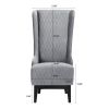 23.03" Wide High-Back Velvet Accent Chair, Comfy High Wingback Chair, Living Room Chair with Soft Padded & Wooden Legs, Modern Side Chair for Living R