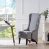 23.03" Wide High-Back Velvet Accent Chair, Comfy High Wingback Chair, Living Room Chair with Soft Padded & Wooden Legs, Modern Side Chair for Living R