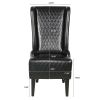 23.03" Wide Faux Leather High-Back Accent Chair, Comfy High Wingback Chair, Living Room Chair with Soft Padded & Wooden Legs, Modern Side Chair for Li