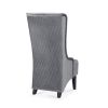 23.03" Wide High-Back Velvet Accent Chair, Comfy High Wingback Chair, Living Room Chair with Soft Padded & Wooden Legs, Modern Side Chair for Living R