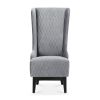23.03" Wide High-Back Velvet Accent Chair, Comfy High Wingback Chair, Living Room Chair with Soft Padded & Wooden Legs, Modern Side Chair for Living R